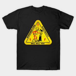 Triangel Vintage Electricity will kill you // Yellow Style T-Shirt